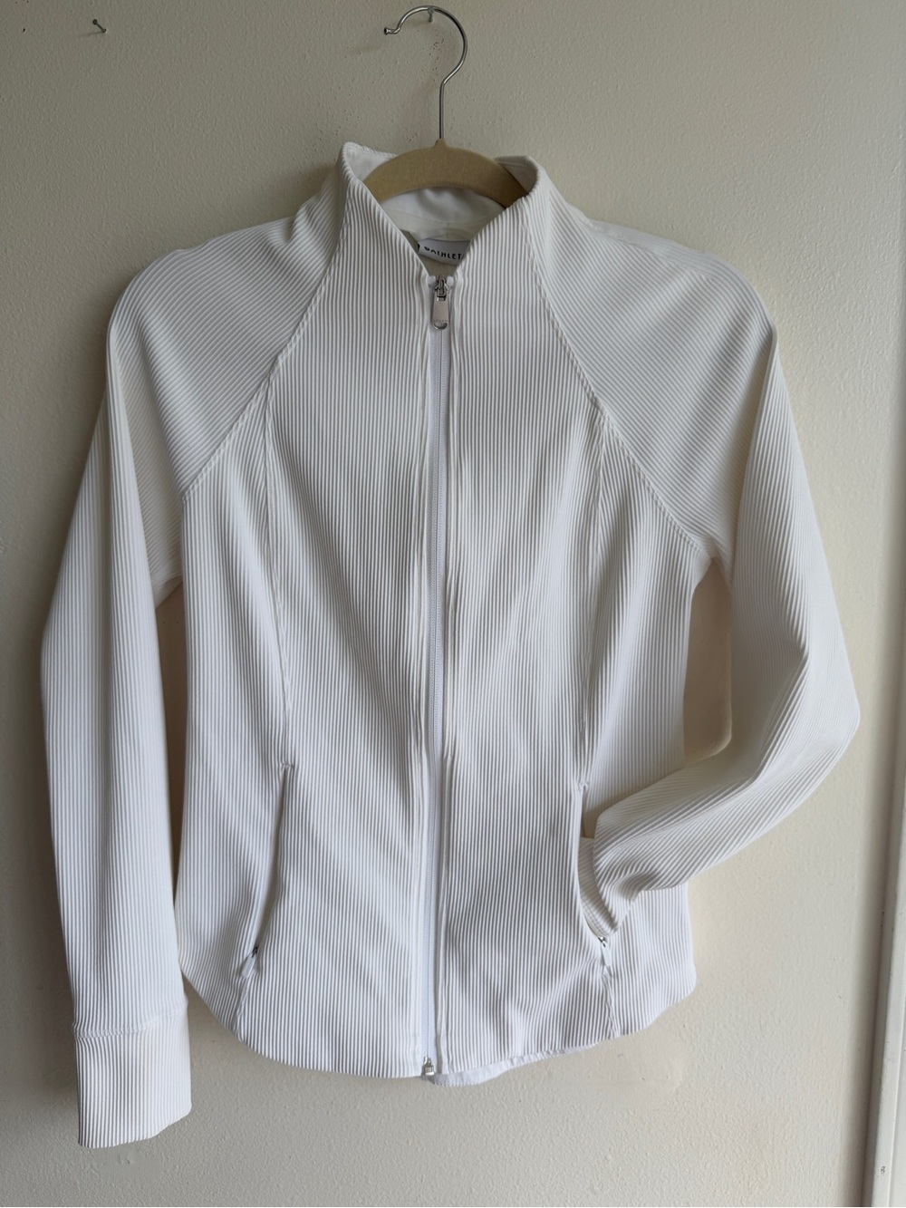Athleta Salutation Ribbed Full Zip Jacket | white | medium